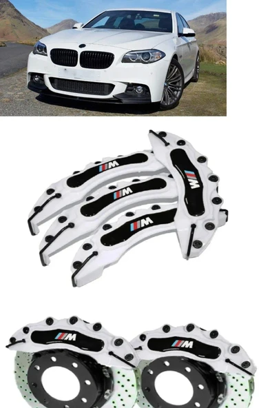 BMW F10 ///M BEYAZ 17-18-19 JANTA UYUMLU 4.LÜ KALİPER KAPAGI ürün görseli