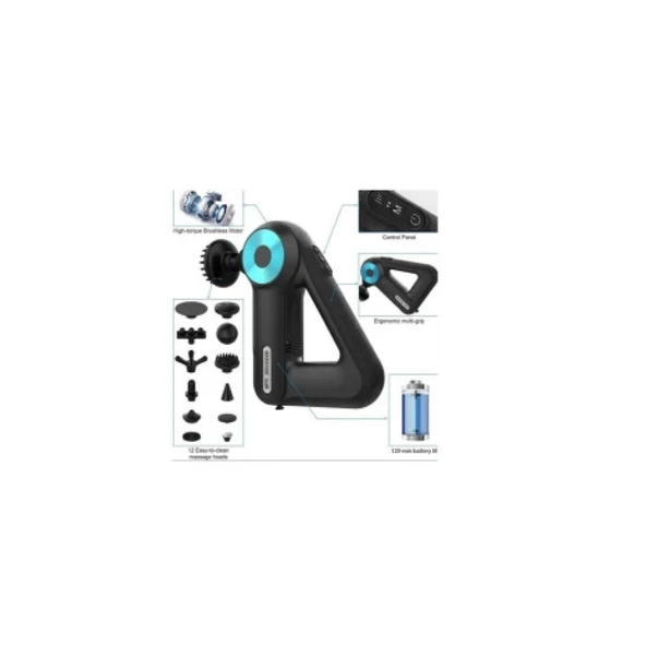 12 Başlıklı Profesyonel Masaj Sı Sporcu Masaj Aleti Seti 6 Hızlı Şarjlı Masaj