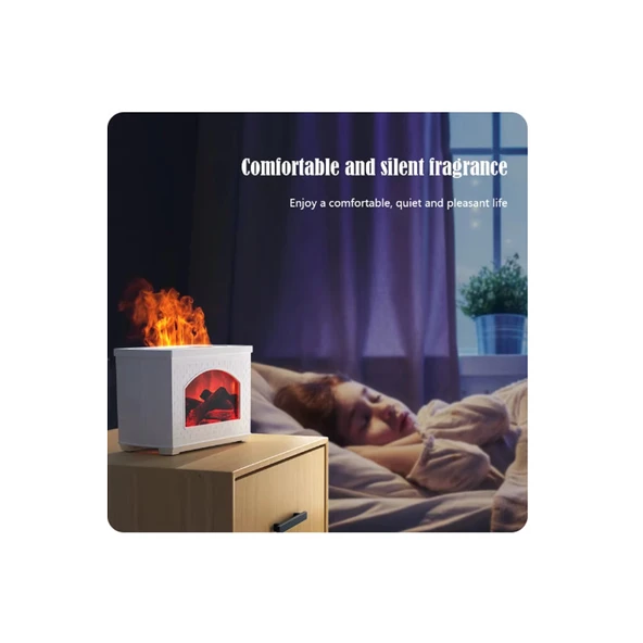 Şömine Hava Nemlendirici Aromatik Oda Kokusu 270 Ml Difüzörü Buhar Makinası - 5