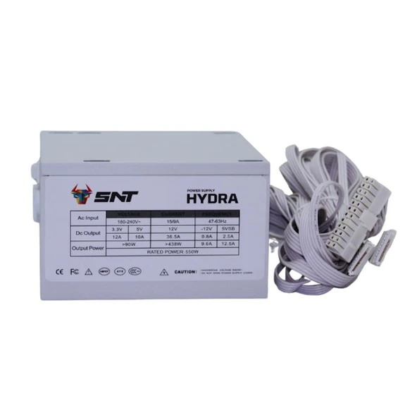 SNT Hydra 550 Watt Apfc Beyaz Atx Güç Kaynağı