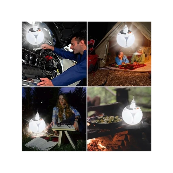 P-038 Solar Güneş Enerji Ve Usb Sarjli 5 Kanatlı - 2