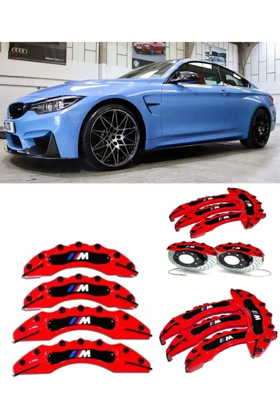BMW F32 ///M KIRMIZI 17-18-19 JANTA UYUMLU 4.LÜ KALİPER KAPAGI ürün görseli