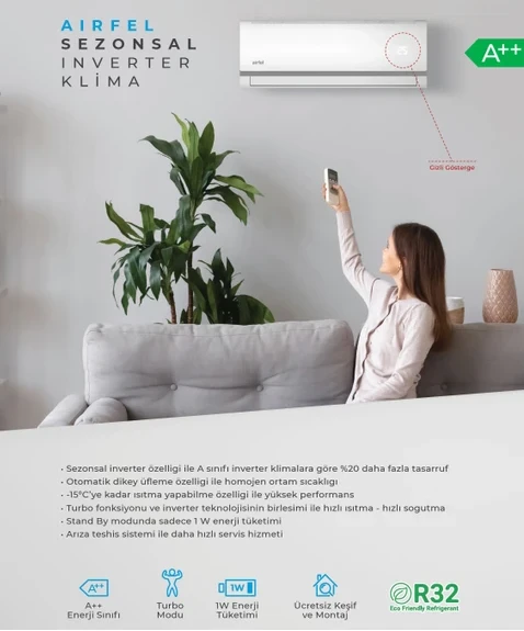 Airfel LTXM35N 12000 BTU R32 A++ Inverter Duvar Tipi Klima - 4