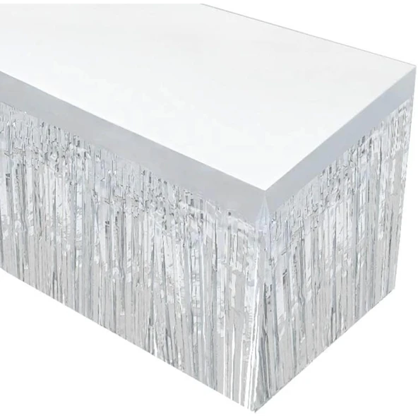 Gümüş Metalize Masa Eteği 275x75 Cm – Kendinden Yapışkanlı - 3
