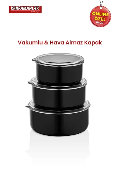 Kahramanlar Prime Emaye Saklama Kabı 3'lü - 2