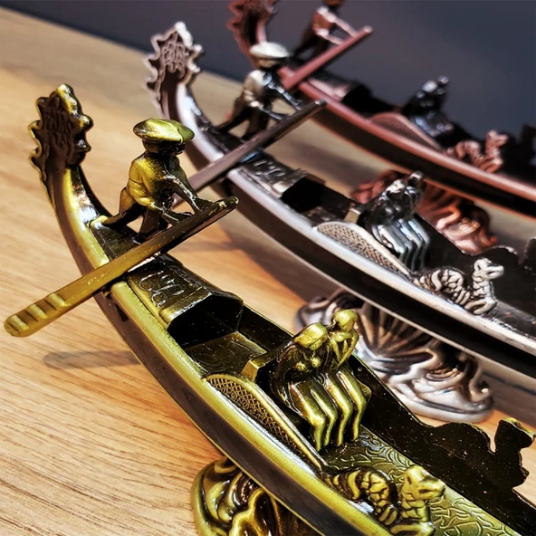Metal Dekoratif Venedik Kayık - 2