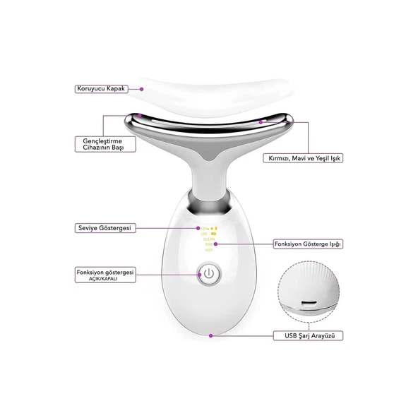 Yüz Ve Boyun Kırşıklık Giderici Ems Güzellik Cihazı ( Gıdık,sarkma,kırışıklık) - 3