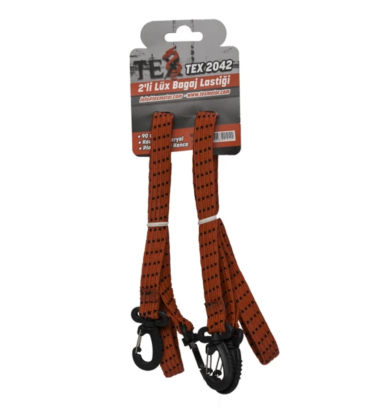 Tex 2042 Lüx Kauçuk Kancalı Bagaj Gergi Lastiği 2li Set ürün görseli 1