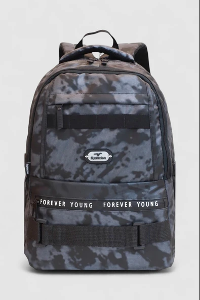 Relaxion 2052-Kamuflaj Üst Kalite Unisex Anatomik Sırt Destekli Günlük,Spor ve Okul Sırt Çantası