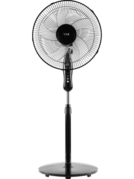 Yui F29 Siyah 120 Cm 16 Inç 40w 3 Kademe 5 Pervane Döner Başlıklı Vantilatör