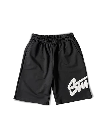 STWD Kabartma Baskı Penye Şort