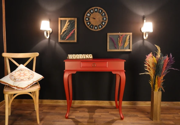 Wooding Mobilya 80 Cm Çekmeceli Masif Kırmızı Dresuar ürün görseli 1