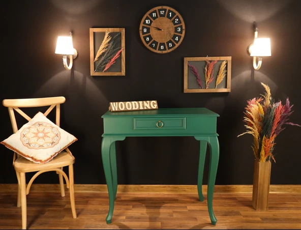 Wooding Mobilya 80 Cm Çekmeceli Masif Yeşil Dresuar ürün görseli