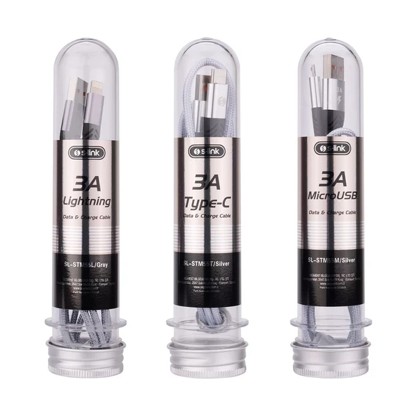 S-Link Micro Usb 3A 1 M Hızlı Şarj SL-STM55 Data ve Şarj Kablo - 2