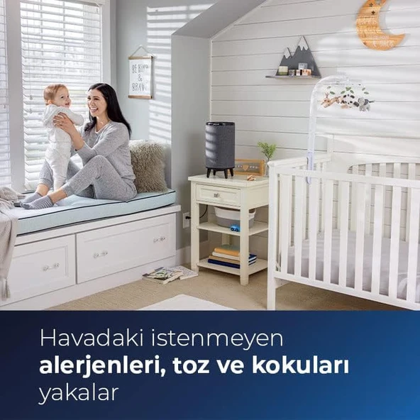 Bissell MyAir Hub  Hepa ve Karbon Filtreli Hava Temizleyici - Siyah - Resim 4