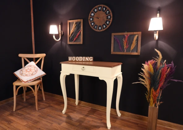 Wooding Mobilya 80 Cm Çekmeceli Masif Krem Natürel Dresuar - 3