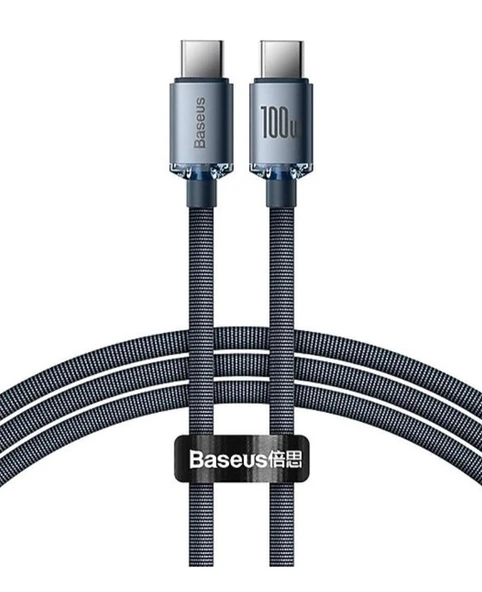 Baseus Crystal Shine 2 m 100 W Type-C to Type-C Hızlı Şarj Kablosu