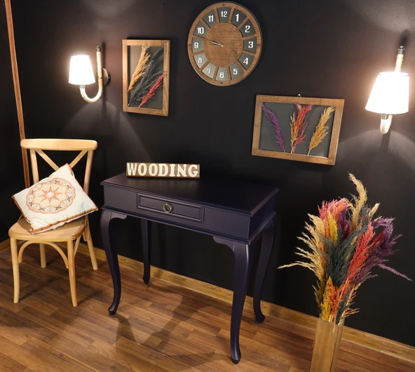 Wooding 90 Cm Çekmeceli Masif Lacivert Dresuar ürün görseli