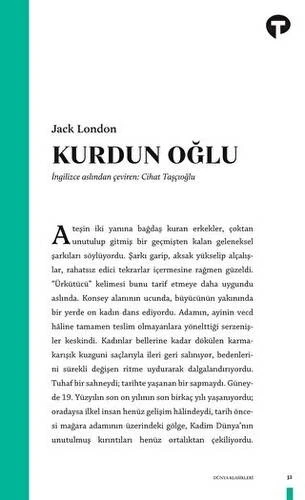 Kurdun Oğlu Jack London Turkuvaz ürün görseli 1
