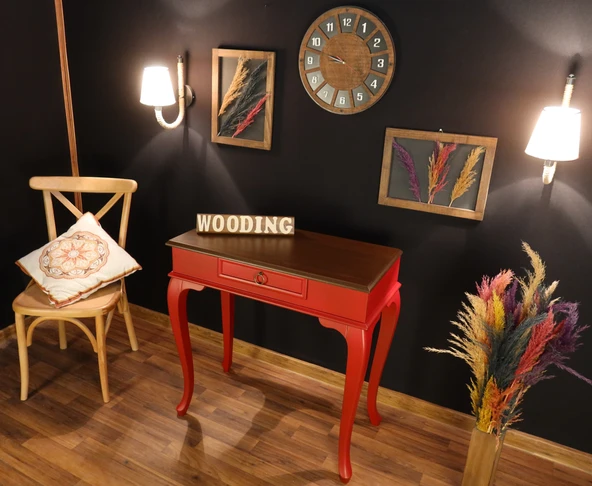 Wooding 90 Cm Çekmeceli Masif Kırmızı Ceviz Dresuar ürün görseli