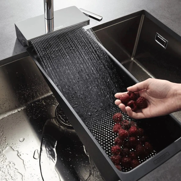 Hansgrohe Aquno Select M81 Spiralli Eviye Bataryası sBox Krom - 5