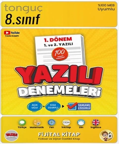 Tonguç 8.Sınıf Yazılı Denemeleri 1.Dönem 1 Ve 2.Yazılı