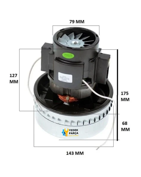 Thomas Uyumlu Super 30 S Süpürge Motoru 1400W HT120 - Resim 2