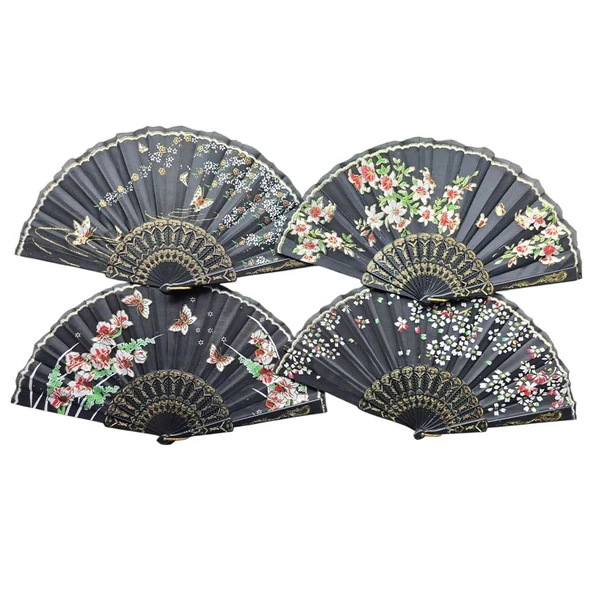 Plastik Kumaş Yelpaze 12 li Karışık OB-052 - 1
