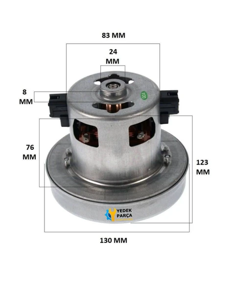 Volta Uyumlu U7530FB Süpürge Motoru 1900W HT36 - Resim 2