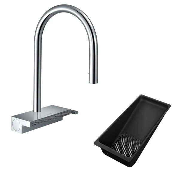 Hansgrohe Aquno Select M81 Spiralli Eviye Bataryası sBox Krom