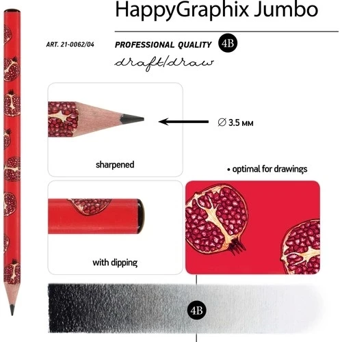 Bruno Visconti Happy Graphıx 4B Üçgen Kurşun Kalem Fresh Fruıty 21-0062/04 - 3