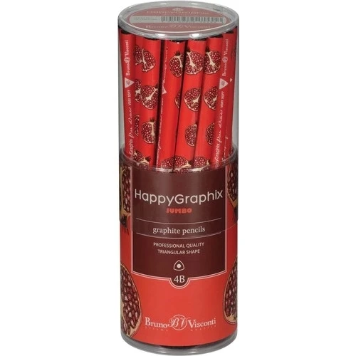 Bruno Visconti Happy Graphıx 4B Üçgen Kurşun Kalem Fresh Fruıty 21-0062/04 - 5