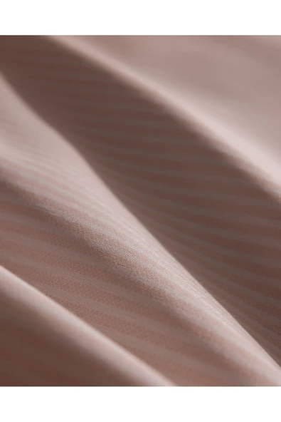 Marlie Tek Kişilik Pamuklu Çarşaf Takımı - Pudra - Resim 8