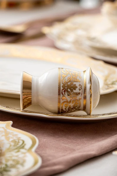 Acar Jasmine 60 Parça 12 Kişilik Gold Porselen Yemek Takımı - Resim 4