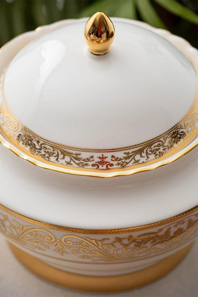 Acar Jasmine 60 Parça 12 Kişilik Gold Porselen Yemek Takımı - Resim 3
