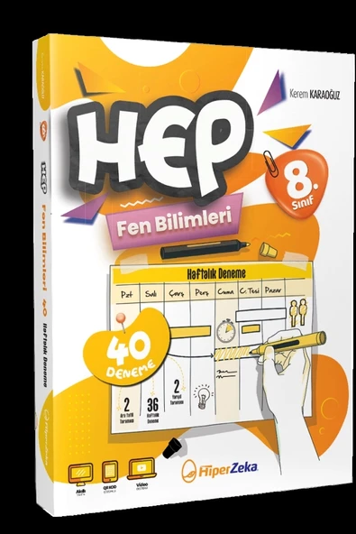 Hiperzeka 8.Sınıf Hep Fen Bilimleri 40 Deneme