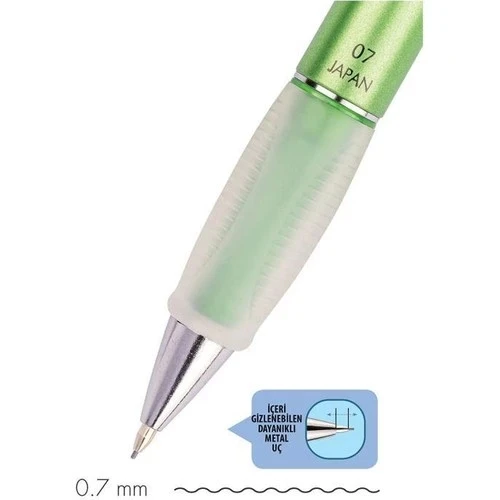 Serve Deep Mekanik Versatil Kalem 07 Metalik Fıstık Yeşil Sv-Deep-07-Mfysl - 3