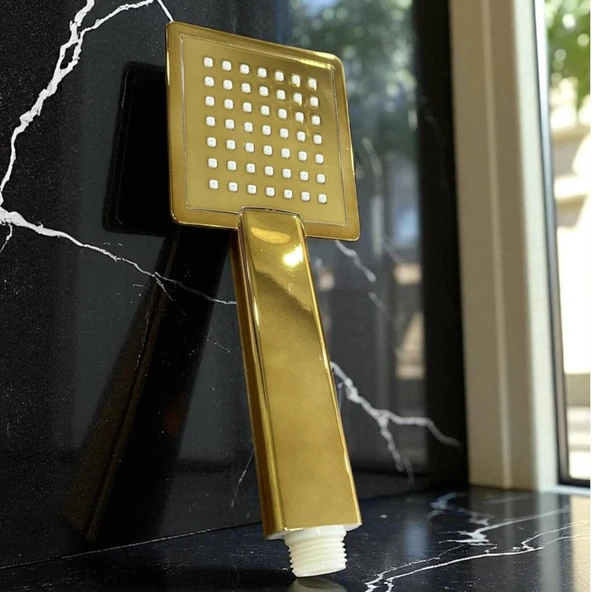 Kare Gold Renkli Modern Duş Başlığı ürün görseli