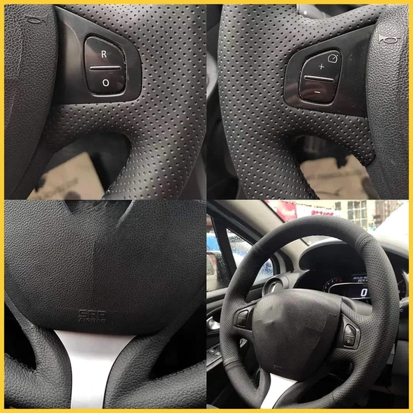 Clio 4 FAZ 1 2014-2017 Araca Özel Direksiyon Kılıfı (Makyajlı Kasalara Uyumlu Değildir) - Resim 3