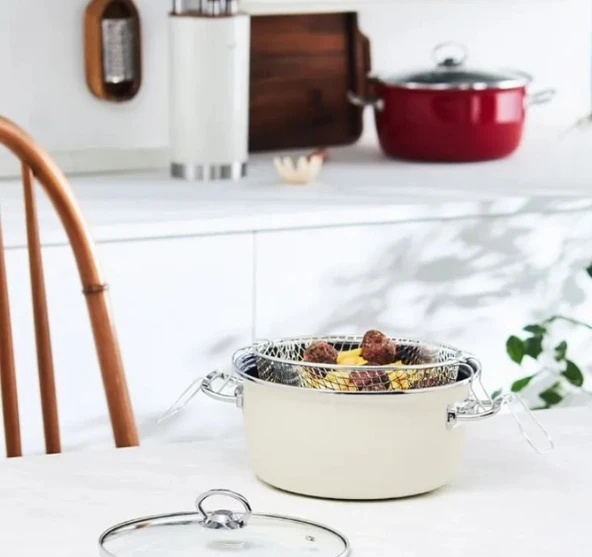 Arow Thor Bej Kızartma Tenceresi 22cm 4 Litre - TR-6486 ürün görseli