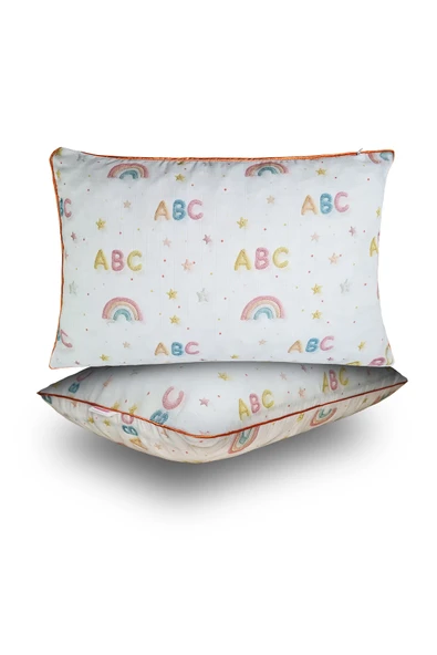 2 Adet Müslin kumaşlı ortopedik çocuk yastığı,Visco parçacıklı pamuk kılıflı  40*60 *1100 gr(abc) - 1