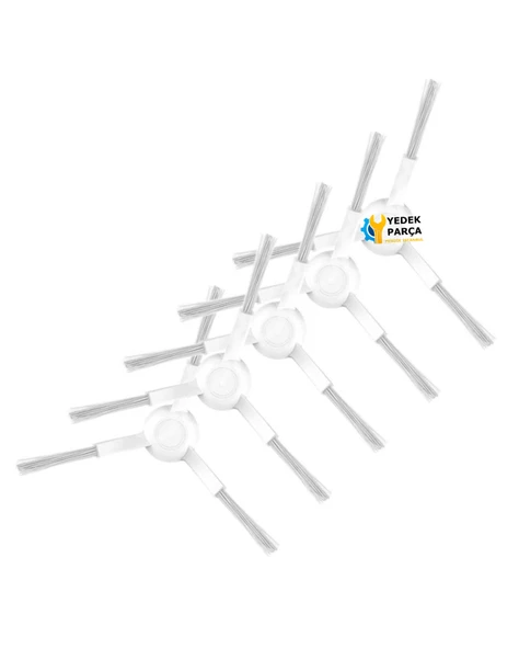 Viomi Uyumlu MijiaSTYJ02YM Viomi Uyumlu V2 Pro V3 SE Akıllı Robotik Süpürge Yan Fırça Beyaz 5 Adet ürün görseli