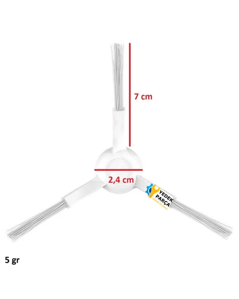 Viomi Uyumlu V2 Pro Vacuum Cleaner Akıllı Robot Süpürge Yan Fırça Beyaz - Resim 3