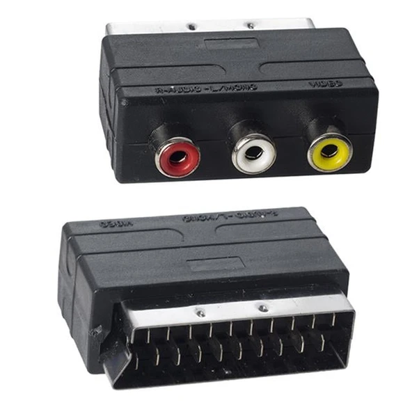 Scart Erkek-Rca Dişi Ara Mini Adaptör - 1