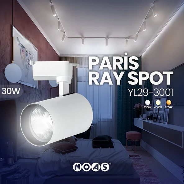 NOAS PARİS RAY SPOT 30W -YL29-3001 BEYAZ - Resim 3