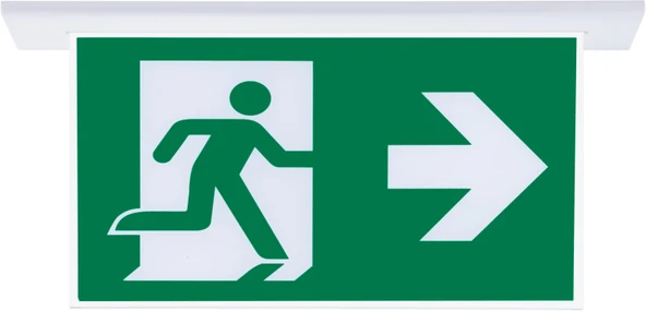 SG051-SA Çift Yönlü Acil Yönlendirme Armatürü (Sıvaaltı Aparatlı) Sağ-Sol