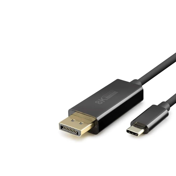 Type-C To Dısplay Kablo 8K 60Hz Pvc 1.8M Siyah HDX7858 - 1