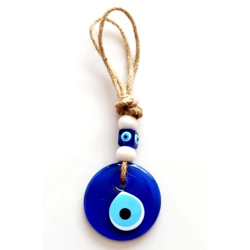 Klasik Mavi Cam Nazar Boncuğu 7 Santimetre Çapında Nazarlık Duvar Süsü ürün görseli