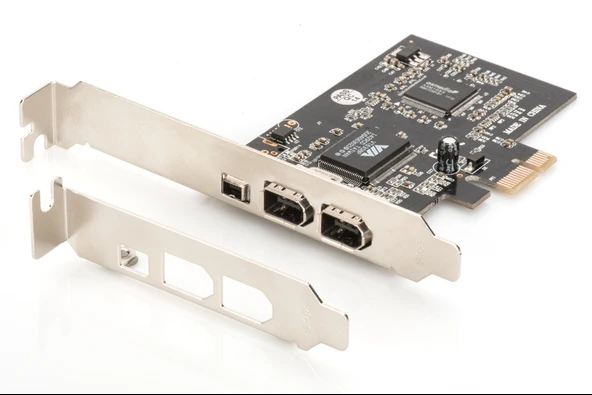 Digitus 3 Port'lu (2 Harici, 1 Harici Port) PCI Express Firewire 400 Kart, IEEE 1394a - 1