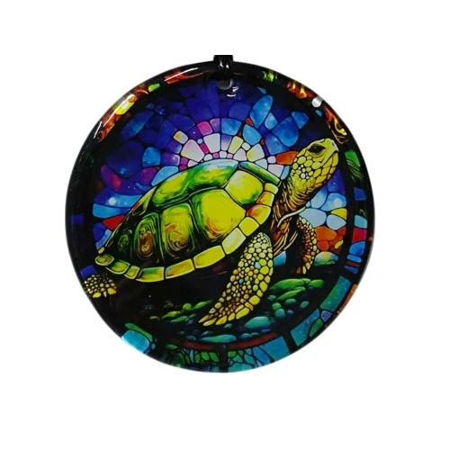 Kaplumbağa Desenli Mavi Renk 12 Cm Duvar Süsü ürün görseli